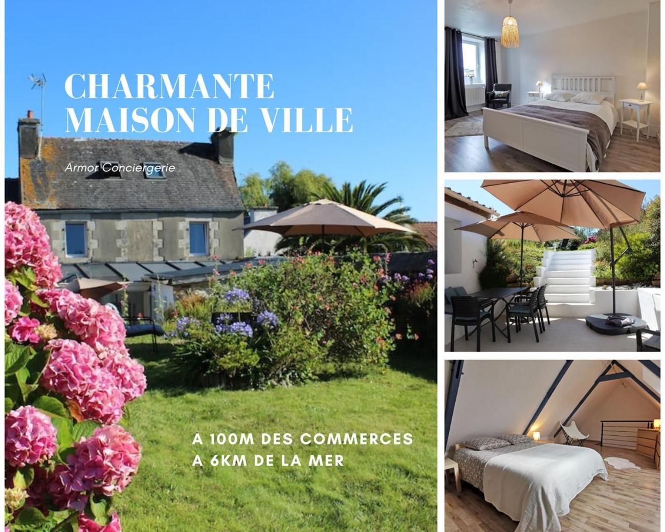 Charmante Maison De Ville A 6 Km De La Mer Lanmeur Exterior photo
